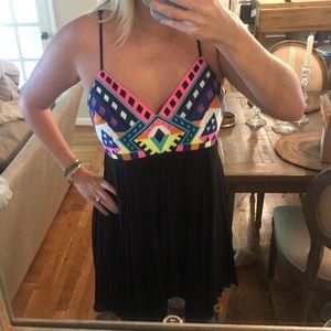 Mara Hoffman black embroidered dress